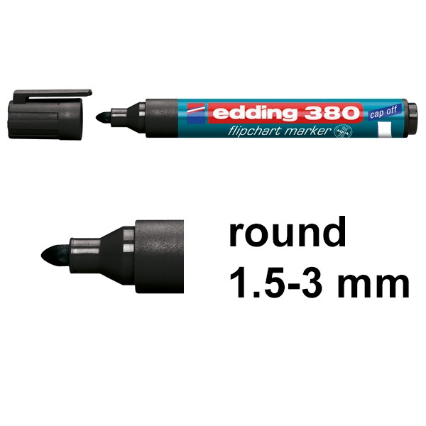 Edding 380 Black Flipchart Markers 10 Pack Edding 123ink Ie