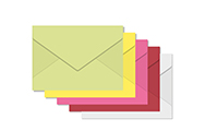 Coloured envelope packs