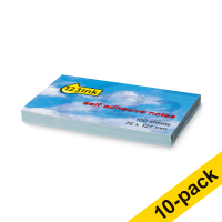 10 x 123ink blue adhesive notes, 100 sheets, 76mm x 127mm