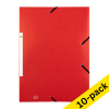 10 x 123ink red A4 cardboard elastomer folder