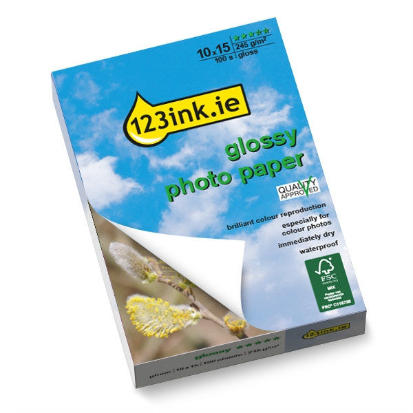 123ink.ie high-gloss photo paper, 10x15, 230g (100 sheets) C13S041765C Q8692AC 064080 - 1