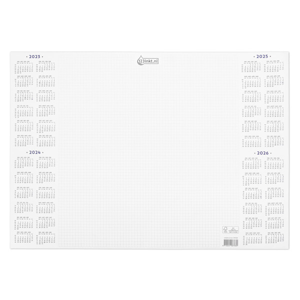 123ink 2023 - 2026 desk pad, 500mm x 350mm (40 sheets) 1.843.9900.00.6.0C 301066 - 1