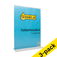 123ink A3 T-foot brochure holder (3-pack)