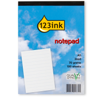 123ink A5 lined notepad, 100 sheets