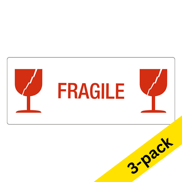 123ink 'Fragile' warning labels (3 x 500 labels)  302351 - 1