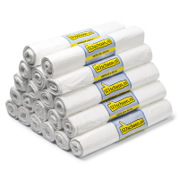 123ink HDPE white garbage bags, 35 litres (10 x 50-pack)