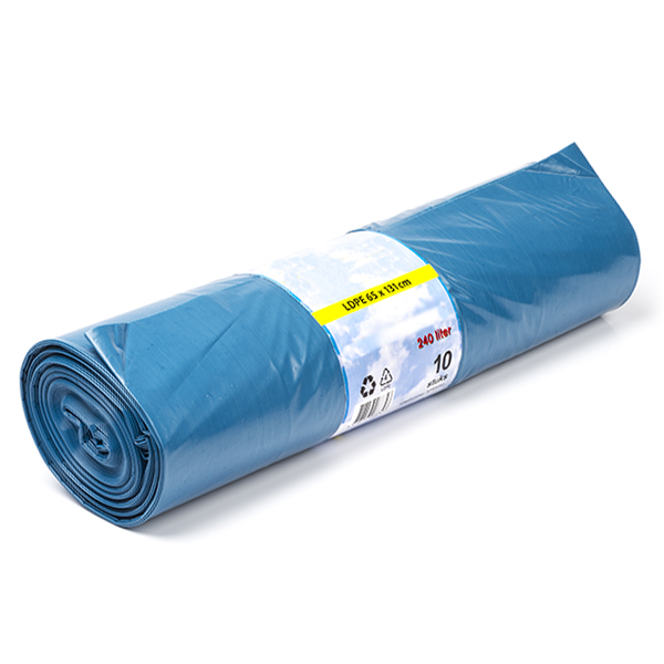 123ink LDPE blue bin bags, 240 litres (10-pack) 6758900C 90544C SDR00341 - 1