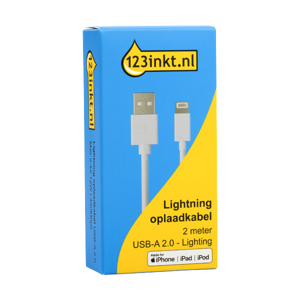 123ink Lightning white charging cable, 2m 3994350007C MD819ZM/AC 302266 - 2