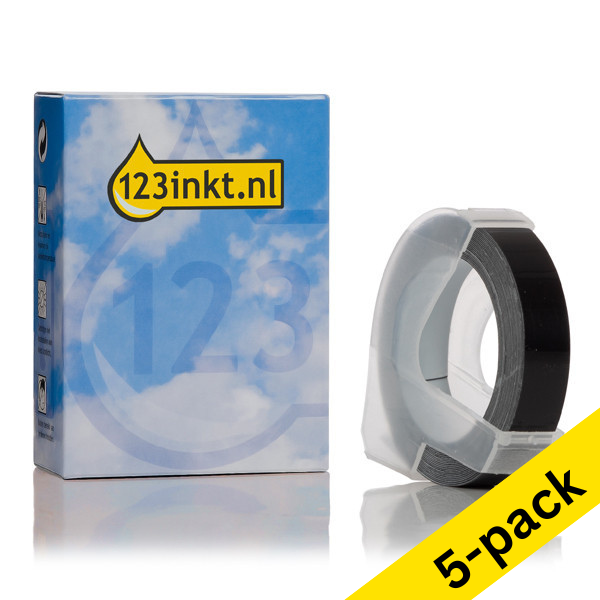 123ink S0898130 / 520109 white on black embossing tape (5-pack) S0898130C 650768 - 1