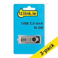 123ink USB 2.0 stick 16GB (3-pack)