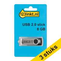 123ink USB 2.0 stick 8GB (3-pack)