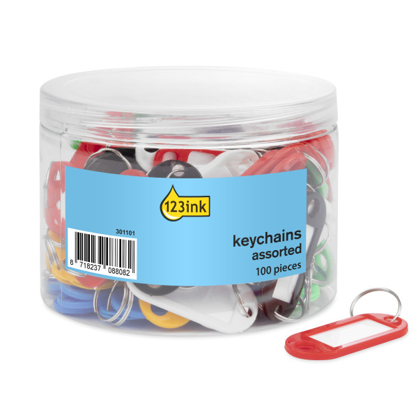 123ink assorted keyrings (100-pack)  301101 - 1