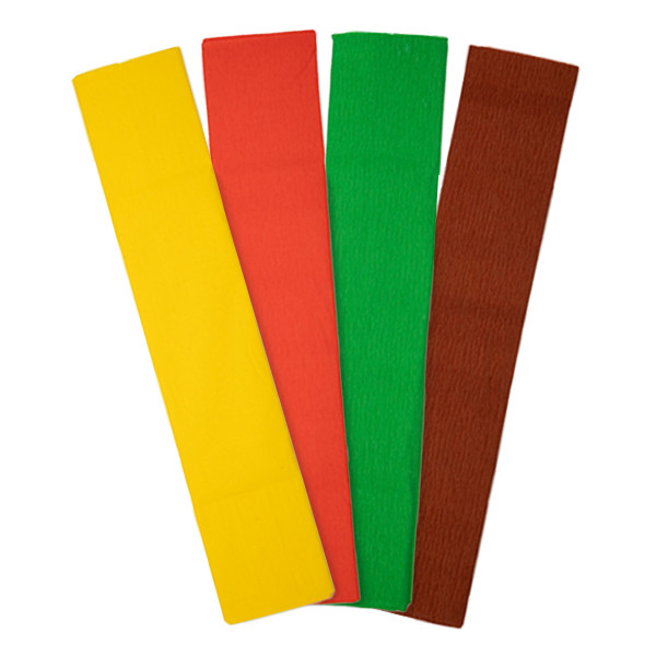 123ink autumn crepe paper set, 250cm x 50cm (4-pack)  302331 - 1