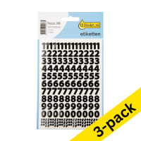 123ink black 0-9 labels (3-pack)