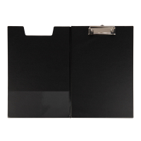 123ink black A4 portrait clipboard with cover