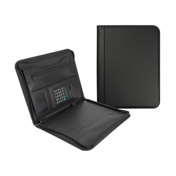123ink black A5 writing folder with zipper and calculator 302257 123ink black A5 writing folder with zipper and calculator 302257 - 1