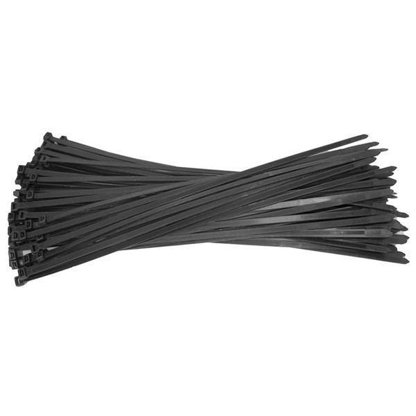 123ink black cable tie, 100mm x 2.5mm (100-pack) 0990250C 301937 - 1