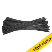 123ink black cable tie, 100mm x 2.5mm (1000-pack)