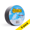 123ink black duct tape, 50mm x 50m (5-pack)