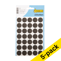 123ink black marking dots, Ø 19mm (105 labels) (5-pack)