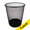 123ink black mesh paper bin (3-pack)