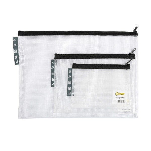 123ink black mesh pouch (A5) 1300257C 300463 - 3