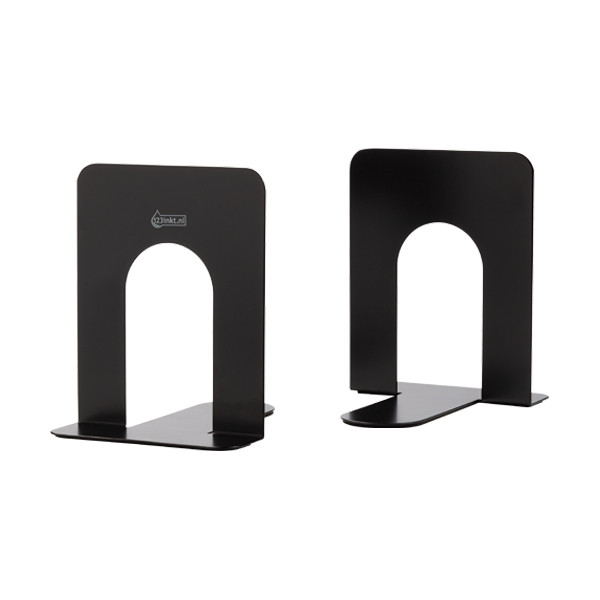 123ink black metal bookend, 14.5cm x 12cm x 15.2cm (2-pack) 3506290C 301315 - 1