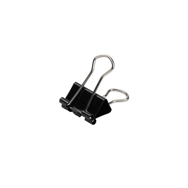 123ink black paper clamp, 19mm (12-pack) 2131990C 301930 - 1