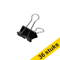 123ink black paper clamp, 25mm (36-pack)