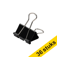 123ink black paper clamp, 32mm (36-pack)