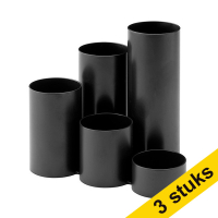 3 x 123ink black pen holder with five compartments