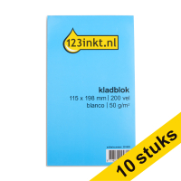 123ink blank notepad 115mm x 198mm, 200 sheets (10-pack)