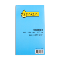 123ink blank notepad 115mm x 198mm, 200 sheets