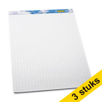 3 x 123ink blank/squared flipchart, 65cm x 100cm (2 x 50 sheets)