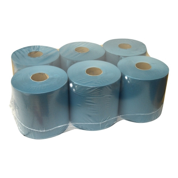 123ink blue 1-ply cleaning paper suitable for Tork M2 dispenser (6-pack) 323 SDR02028 - 1