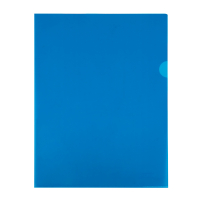 123ink blue A4 transparent view folder 120 micron (100-pack)