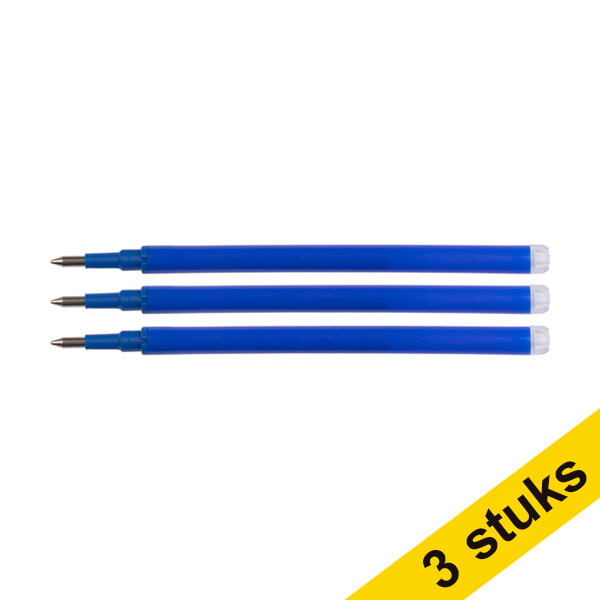 123ink blue erasable ballpoint pen refill (3 x 3-pack)  301241 - 1