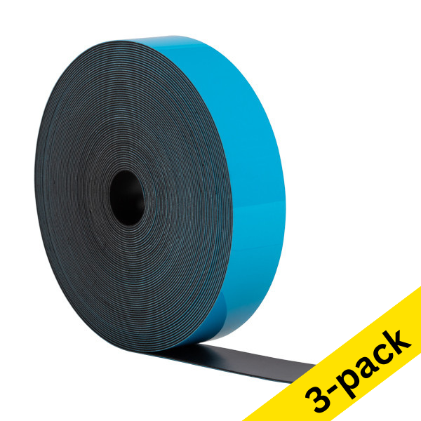 123ink blue erasable magnetic label tape, 2cm x 10m (3-pack)  302137 - 1