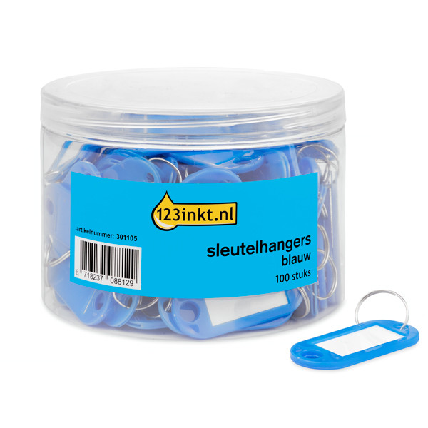 123ink blue keyrings (100-pack) AC-E10652C 301105 - 1