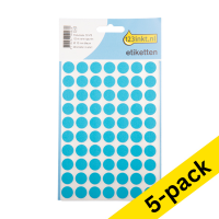 123ink blue marking dots, Ø 13mm (280 labels) (5-pack)