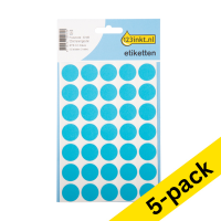 123ink blue marking dots, Ø 19mm (105 labels) (5-pack)