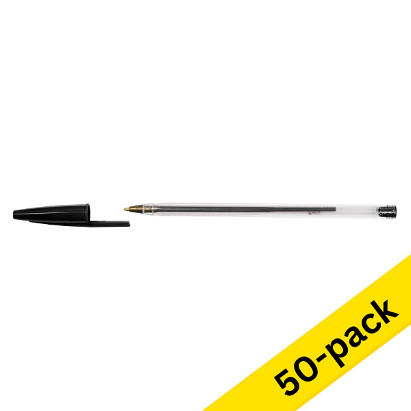 123ink bright black ballpoint pen (50-pack) 8373639C 302084 - 1