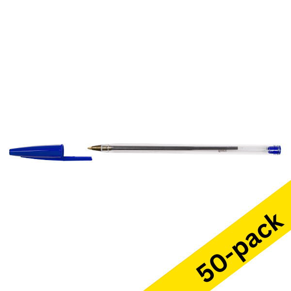 123ink bright blue ballpoint pen (50-pack) 8373609C 302081 - 1