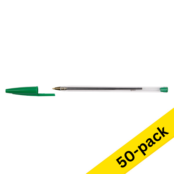 123ink bright green ballpoint pen (50-pack) 8373629C 302082 - 1