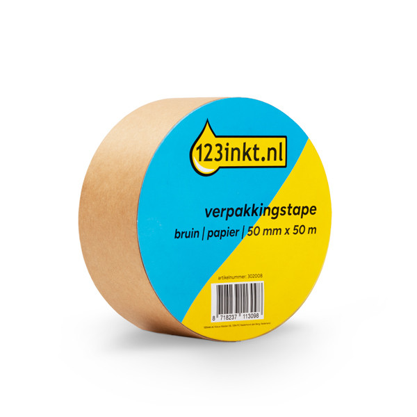 123ink brown paper packing tape, 50mm x 50m 57180-00000-03C 57180-00000-04C 302008 - 1