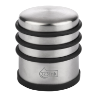 123ink chrome/black door stopper, high model, 1kg (3-pack)