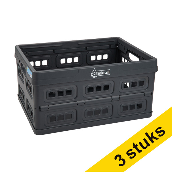 123ink folding crate, 30 litres (3-pack)  301993 - 1