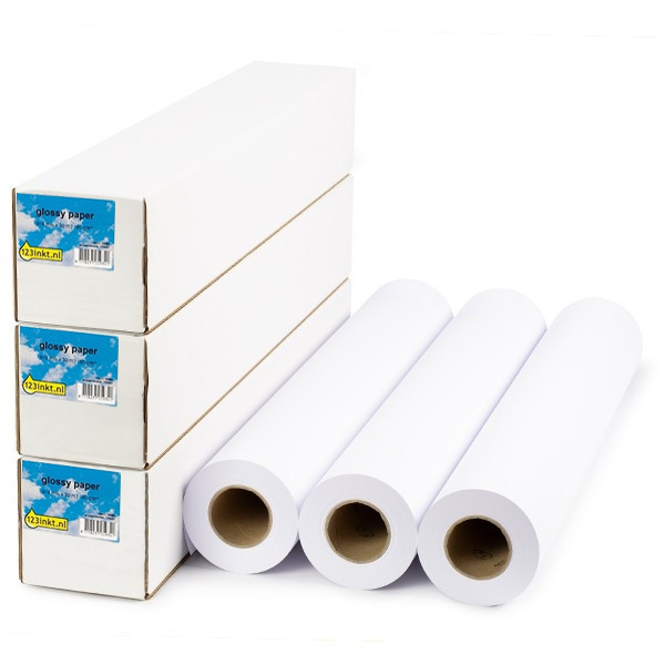 123ink glossy paper roll, 914mm x 30m (190 g/m²) (3-pack)  302102 - 1