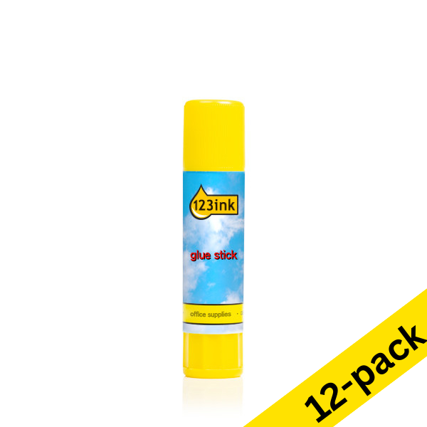 123ink glue stick, 10g (12-pack)  302322 - 1