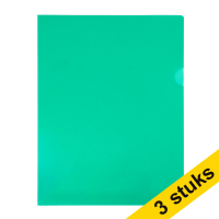 123ink green A4 transparent view folder 120 micron (100-pack) (3-pack)